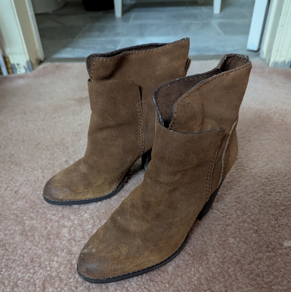 Brown Suede Ankle Boots